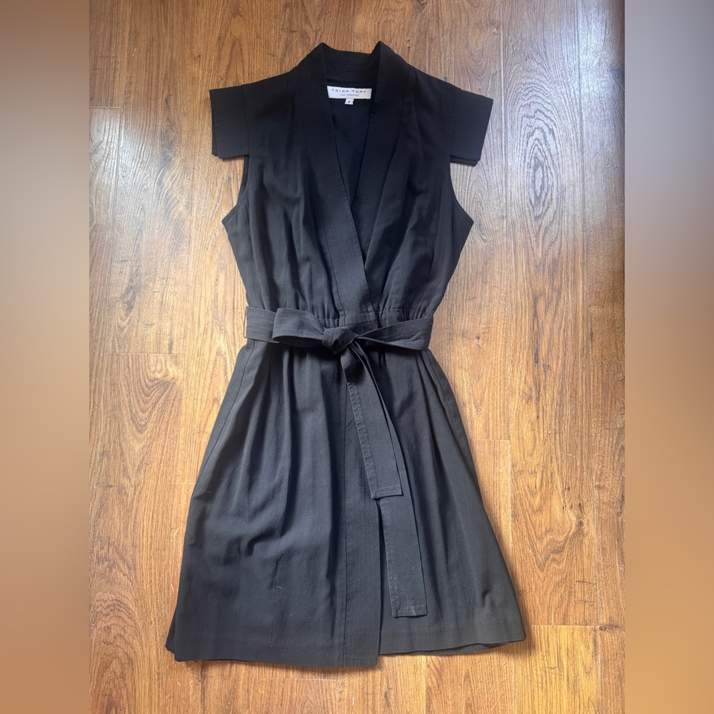 Trina Turk Wrap Dress Black Size 6